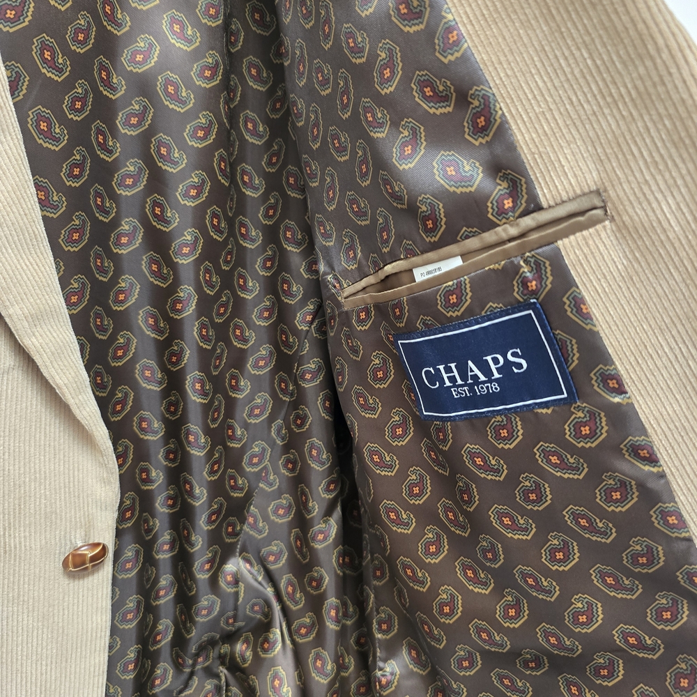 Chaps Tan Corduroy Blazer